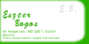 eszter bogos business card